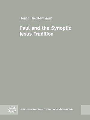cover image of Paul and the Synoptic Jesus Tradition